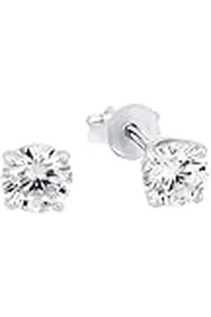 Amor Pendientes de de ley 925 para mujer, con sintetizador de circonitas cúbicas, 0,5 cm, , Se entrega en caja de regalo de joyería