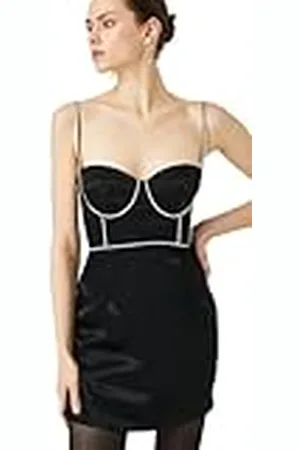 Koton Jewel Detail Strappy Mini Satén Fiesta Dress Vestido, , 42 para Mujer