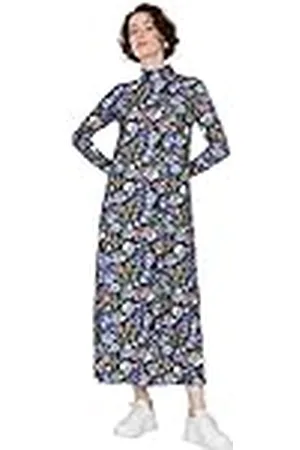 Trendyol Woman Design Midi Shift High Neck Knit Dress Vestido, , M para Mujer