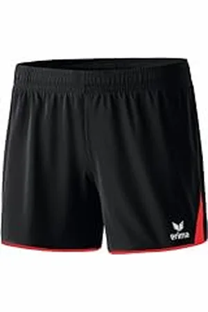 Erima Classic 5 Cubos Pantalón Corto, Unisex niños, Negro/Rojo, XXS