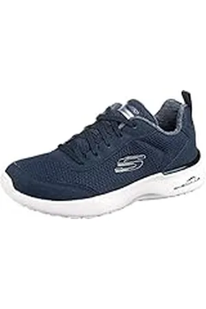 Skechers Skech-Air Dynamight Fast Brake, Zapatillas Deportivas Mujer, Azul (Navy Mesh/White Trim), 38.5 EU
