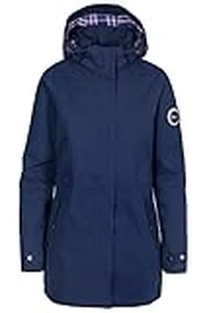 Trespass Chaqueta impermeable Henriette para mujer con capucha extraíble