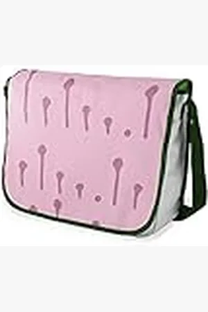 Bonamaison Bolso escolar de mensajero impreso digitalmente con correa caqui para estudiantes, bolsa cruzada, bolsa de mensajero, bolsa de hombro para la escuela, vuelta a la escuela, tamaño: 29 x 36