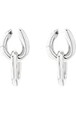 liebeskind Pendientes de aro Berlin de acero inoxidable, 31 cm, Acero inoxidable, Sin piedra preciosa