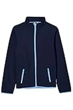 Playshoes Fleece-Jacke Farbig abgesetzt Chaqueta, Azul (Marine 11), 104 para Niñas