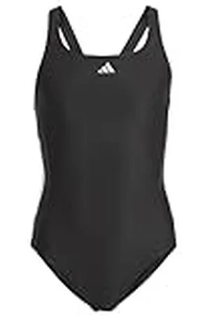 adidas Cut 3-Stripes Swimsuit Bañadores, Niñas, Multicolor (Black/White), 18-24 Months