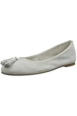 VERO MODA Vmmalene Leather Ballerina - Bailarinas Mujer, color gris (high-rise), talla 37