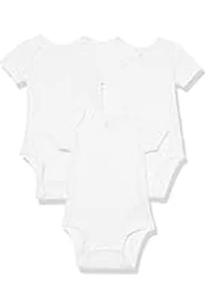 Amazon Body de Manga Corta de Punto elástico de algodón (Anteriormente Amazon Aware) Unisex Bebés, Pack de 3, , Prematuro