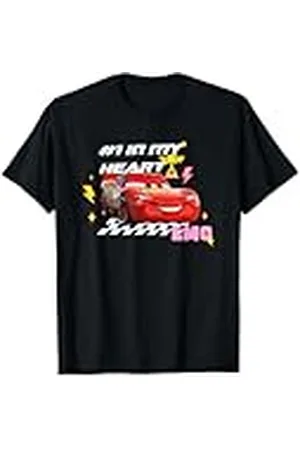 Cars Lightning McQueen In My Heart Valentine Camiseta