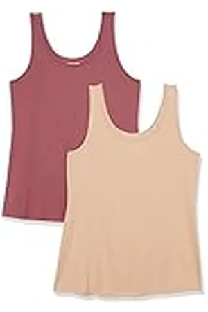 Amazon Camiseta de tirantes de talla grande Mujer, Pack de 2, , XXL Grande