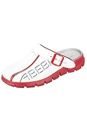 Abeba Ababa Zapato Profesional Zueco Hombre 7012 Herramientas, Blanco Azul con Estampado, 43 EU