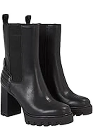 Calvin Klein Bota Chelsea con Plataforma LTH Wn, Media Mujer, Triple Negro, 40 EU