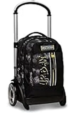 7 for all Mankind Mochila con Ruedas TROLLEY TYRE HEAVY BOY, Negro - Mochila 3 en 1, Mochila Escolar con Carro, Crossover System - Bolso Escolar Niños y Adolescentes - Bols. Frontal con Cremallera - MAXI RUEDAS