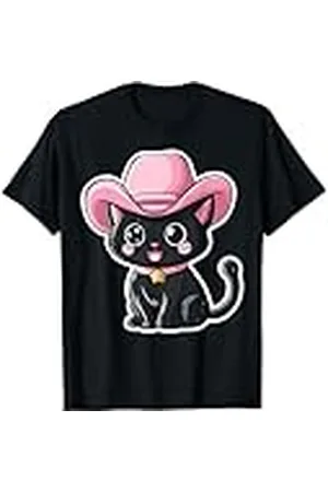 Graphic Tees Men Women Boys Girls Gato Vaquero Gatito Vaquera Rosa Western Rodeo Animal Lover Camiseta
