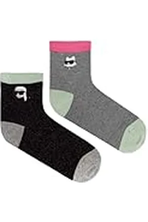 Karl Lagerfeld Mujer Calcetines K/Ikonik 2.0 Glitter (Pack de 2) One size