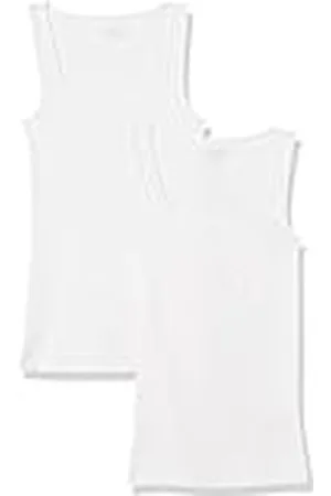 Amazon Camiseta sin Mangas con Cuello Cuadrado y Corte Ajustado Mujer, Pack de 2, , XXL