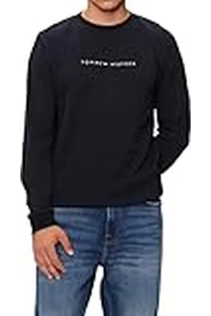 Tommy Hilfiger Sudadera Hombre Track Top con logotipo, Negro (Black), M