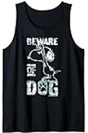 Peanuts Snoopy Beware Of Dog Funny Guardian Jol Stencil 90s Camiseta sin Mangas