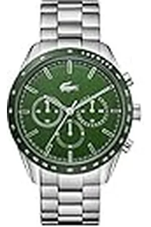 Lacoste Reloj Cronógrafo de Cuarzo para Hombre Colección Boston con Correa de Acero Inoxidable Plateada - 2011080