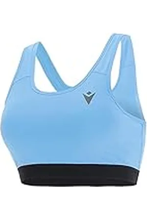 macron Run Kona Scb Beatrix Crop Bra Light Blue/Black Sujetador, Mujer, , M