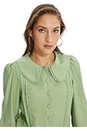 Trendyol Camisa de Manga Larga Recta para Mujer Camiseta, , 44