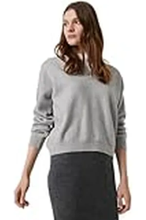 Koton Sudadera de Punto de Gran tamaño, con Capucha, Cuello con Botones Suéter, , S para Mujer