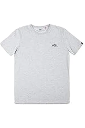 Alpha Industries Basic T Small Logo Camiseta, Greyblack, S para Hombre