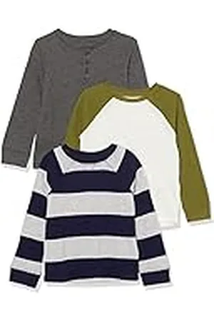 Amazon Camiseta térmica de Punto de Manga Larga Niño, Pack de 3, , 2 años