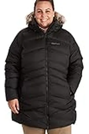 Marmot Montreal - Abrigo acolchado de plumón para mujer, azabache - Plus, 1X