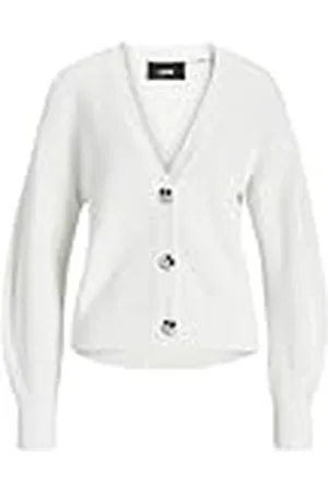 JJXX Jxeliana Twist Cardigan Knit, Blanco Nieve, L para Mujer