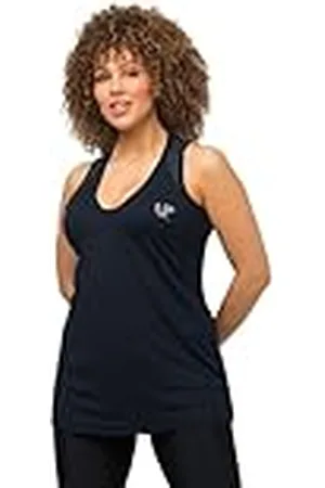 Ulla Popken Top Funcional, Secado rápido, Cuello en V, sin Mangas, , 56-58 para Mujer
