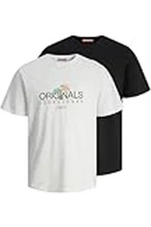 JACK & JONES Jorcasey tee SS Crew Neck 2pk MP Mni Camiseta, , 128 para Niños