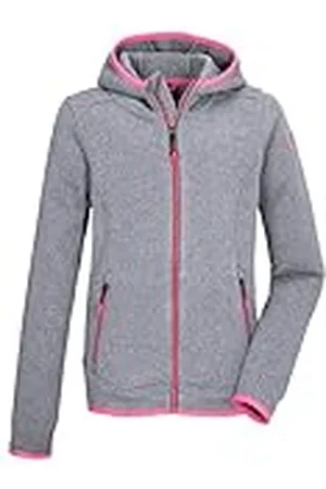 Killtec Niñas Chaqueta polar de punto/chaqueta polar con capucha KOS 174 GRLS KNTFLC JCKT, graumelange, 152, 42987-000
