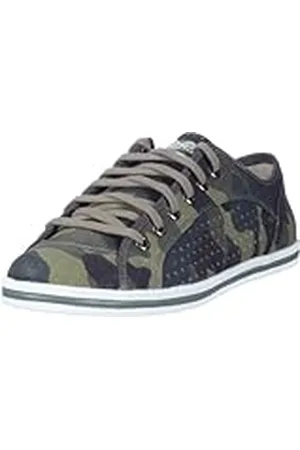 Buffalo 507-9987 Camouflage Canvas Green 71 113962 - Zapatillas de Tela para Mujer, Color , Talla 42