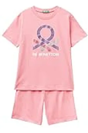 Benetton Pig(T-Shirt+Short) 30960P06S Mamelucos para bebés y niños pequeños, , XXS