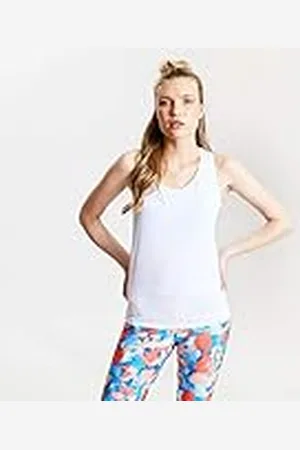Dare 2B Dare2B Modernize II-Camiseta Deportiva De Tirantes con Espalda Nadadora, Tejido Elástico Y Ligero De Secado Rápido, Ventilación De Malla T-Shirts/Polos/Vests, Mujer, White, 18