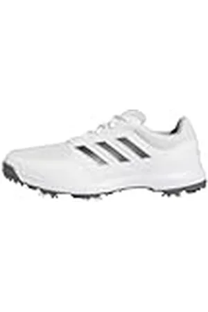 adidas Tech Response 3.0 Wide Golf Shoes, Zapatos Hombre, Cloud White/Dark Silver Metallic, 45 1/3 EU