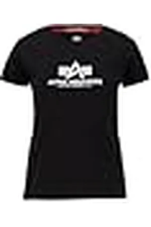 Alpha Industries New Basic T Camiseta, Negro (Black-03), L para Mujer