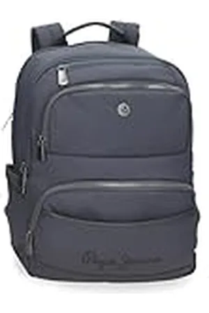 Pepe Jeans Corin Mochila para Portátil Portátil 15,6 pulgadas Gris 29x40x14 cms Poliéster y PU 18,48L by Joumma Bags