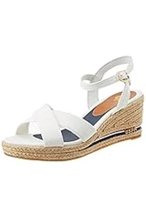 U.S. Polo Assn. Madelyn Rope, Sandalias de Talón Abierto Mujer, Blanco (Whi 001), 40 EU