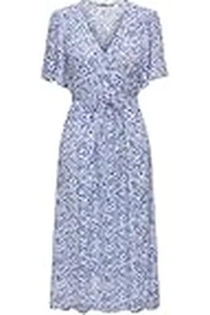 ONLY Onlhalia S/S Midi Dress Wvn Noos Vestido, , L para Mujer