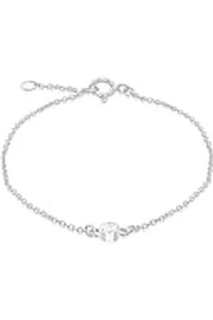 Amazon Pulsera ajustable de esterlina con cabujón blanco de ópalo sintético, piedra natal de octubre, 16 a 18 cm