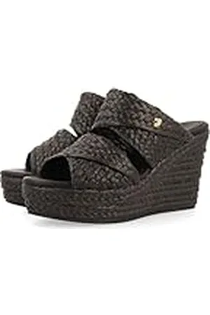 Gioseppo Sandalias Altas DE CUÑA Color Estilo Mule con Rafia para Mujer FRAZZANO