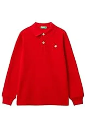 Benetton Camiseta Polo M/L 3089c300z Camisa, , 130 cm para Niños