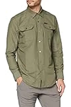 Wrangler ALL TERRAIN GEAR x Wrangler Long Sleeve Mixed Material Shirt camisa, , L para Hombre