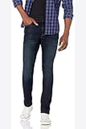 Amazon Pantalón Vaquero Elástico de Ajuste Ceñido Hombre, , 32W / 30L