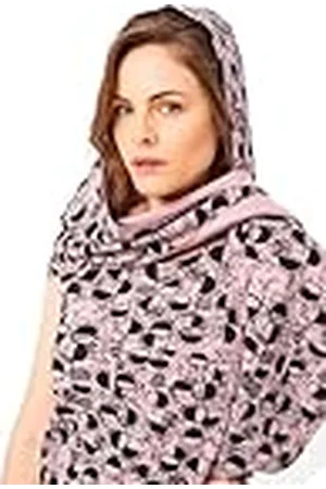 Mamatayoe Dadá. Bufanda Estampada con Capucha para Mujer de Color Rosa. Fular Casual y Cálido de Algodón para Otoño Invierno