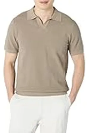 Amazon Polo de Punto de Manga Corta y Corte Recto Hombre, , L