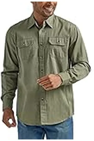 Wrangler Camisa Tejida clásica de Manga Larga para Hombre, , XXL