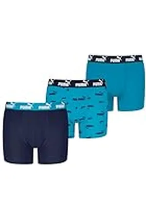 PUMA Elements Bóxer, Navy/Blue, 146/152 (Pack de 3) De niño